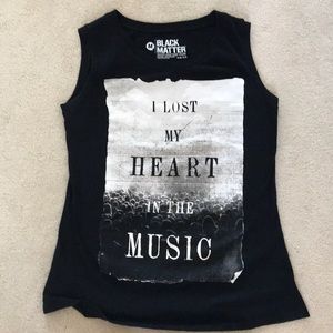Black music tank top